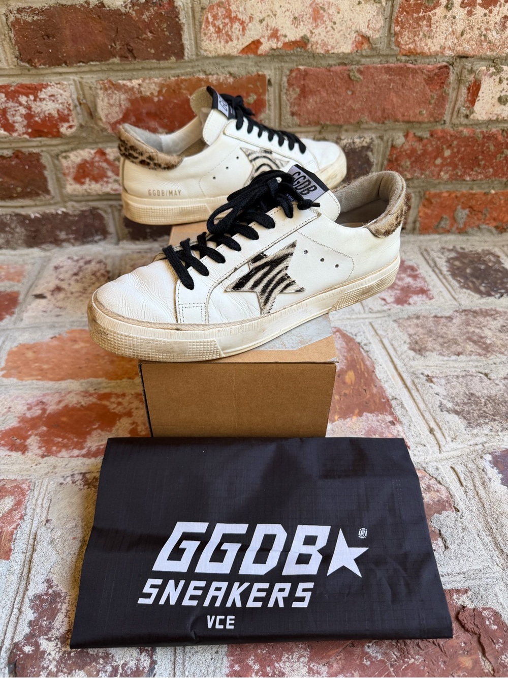 Golden Goose Zebra Animal Print May Sneakers 39 - Picture 2 of 10